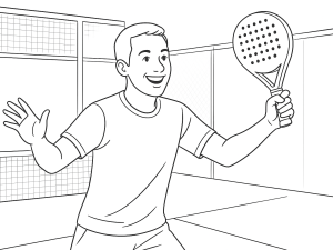 Mies juoksemassa aamunkoitteessa, venyttelee ja harjoittelee padel-lyöntejä kotitreenissä