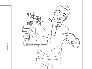 Pro Padel Go -pallokone tarvikkeineen, kompakti ja kevyt, valmis padel-kentän harjoitteluun