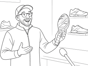 Παπούτσι padel Babolat Jet Premura με εμφανές λογότυπο Juan Lebrón και λεπτομέρειες σόλας Michelin