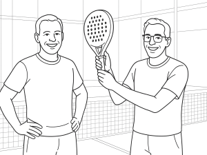 Bullpadel Vertex 04 timantinmuotoinen maila, karhea pinta ja räätälöity grippi, mustavalkoinen luonnos