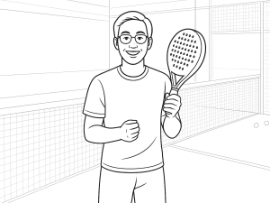 Padelspiller smasher baller med Babolat Counter Viper 2025 på en fuktig, overskyet bane