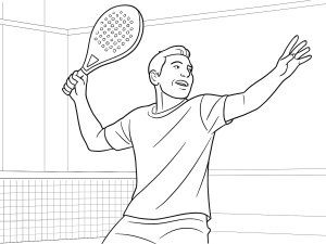 Jogador de padel a preparar uma bandeja, focando na distância correta e posicionamento em campo