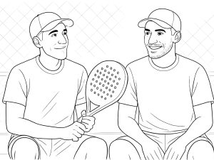 Lebrón and Galán facing each other on a padel court, tension visible between them