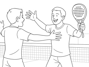 Superpibes und andere ikonische Padel-Paare geben sich auf dem Platz die Hand und verabschieden sich emotional beim Malaga P1