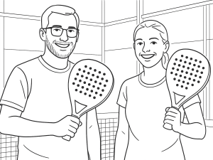 Zwei Padel-Schläger nebeneinander, die feine Unterschiede bei Lochgröße und Carbon-Lagen zeigen