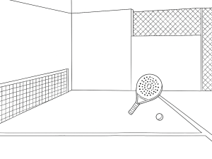 Padel ball bouncing steeply upward from the court, illustrating the bote huevo high-angle bounce.
