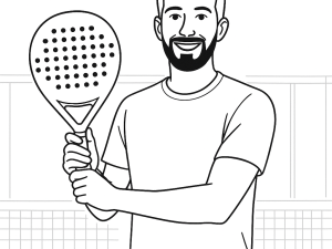 Dessin noir et blanc de la raquette Bullpadel Hack Air AE avec forme diamant et détails de design marquants