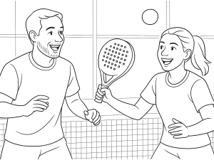 Giocatore di padel che anticipa una palla che rimbalza sulla parete di fondo, concentrato sul posizionamento difensivo