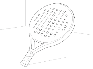 Diamantformet Cork Supreme Power III padelracket med korkgrep og detaljer fra det portugisiske flagget