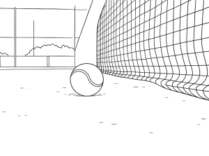 Εταιρική συνεδρία padel στο μεσημεριανό με πανό έκπτωσης και ρολόι που δείχνει 10:00–16:00.