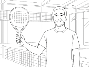 Racchetta padel NOX AT10 Genius 12K che esegue una volée bassa e controllata a rete