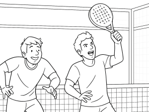 Padelspeler voert een dormilona uit en reikt over het net met zorgvuldige voetplaatsing