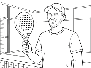 Drei Padel-Schläger mit kopflastiger, grifflastiger und ausgewogener Gewichtsverteilung als einfache Skizze