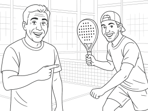 Padelspiller undersøger forskellige bats og bolde, med fokus på komfort og skadeforebyggelse