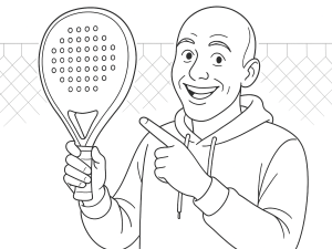 Quad Rhino padelracket med overdimensjonert dråpeform, teksturert trefflate og ergonomisk grep i svart og bronse