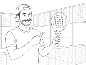 Várias raquetes de padel de 2024 de marcas como Pallap, Siux, Xcalion, Secco e Wilson dispostas juntas