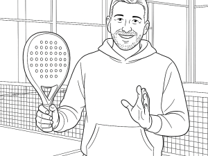 Raquette de padel Stealth Sentinel, face lisse en carbone 18K avec léger relief 3D du logo.