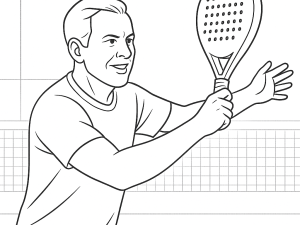 Giocatore di padel in posizione di attesa che prepara un rovescio dopo il rimbalzo sulla parete con presa continentale e lavoro di piedi preciso