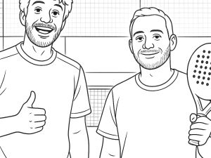 Franco Stupaczuk hält einen Siux Electra Pro ST3 Padelschläger und betont die raue Oberfläche