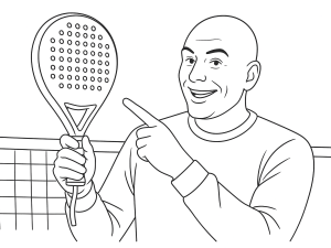Starvie Triton Pro 2024 padelketcher med hybrid diamant-dråbeform og tekstureret overflade til spin