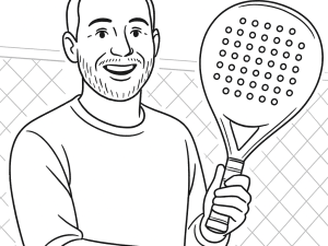Raquete Volt Padel minimalista com linhas limpas, destacando materiais premium e design elegante