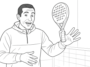 Fünf Padelschläger mit unterschiedlichen Formen und strukturierten Oberflächen, die Komfort und Kontrolle für das Winterspiel betonen