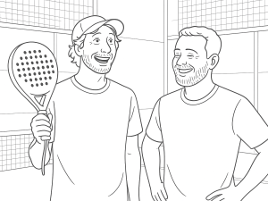 Czarno-biały szkic rakiety padel Adidas Cross IT Light o okrągłym kształcie i teksturowanej powierzchni