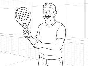 Svart-hvitt skisse av adidas metalbone 3.3 padelracket med diamantform og teksturert overflate