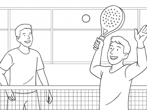 Desenho a preto e branco da raquete de padel Adidas Metalbone 3.4 com formato de diamante e punho comprido