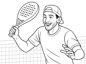 Fem topp padelracketar sida vid sida, alla med olika former och texturerade ytor.