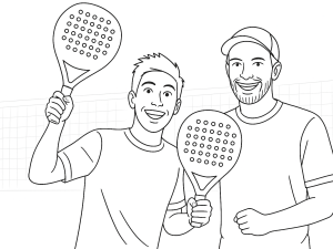 Federico Chingotto holder Bullpadel Neuron 2024-racketen, med fokus på dens hybridform og glatte flate