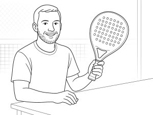 Raquete de padel Bullpadel xplo com formato diamante, correia de pulso em corda e superfície brilhante texturada