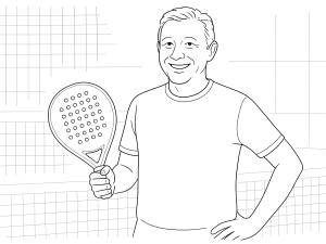 Macron Ares Pro rond padelracket, 3D-textuur blad met nadruk op controle en spin
