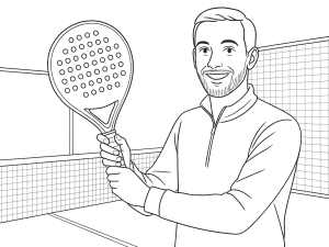 Svart-hvitt skisse av Nox 2025 padelracket-serien med ulike former og teksturerte overflater