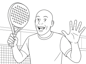 Oxdog Ultimate Pro Light padelketcher med kompakt hoved, langt greb og elegant satin-finish