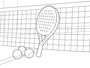 Handgefertigte Padel-Schläger und Bälle mit Preisschildern, steigende Kosten und Fabrikbedingungen hervorgehoben