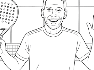 Quad Linx Lyx padel racket with round shape, linear holes, and textured rubberized surface for control