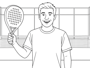 StarVie Raptor Black Edition padelketcher med rund form, markante røde detaljer og struktureret overflade