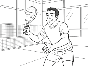 Padel player switching from backhand to drive side, training at MM Academy Pro with new gear