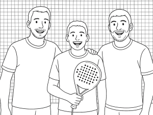 Padelspieler trainieren intensiv an der Seba Mocoroa Akademie in Argentinien, umgeben von lokalen Plätzen und Ausrüstung