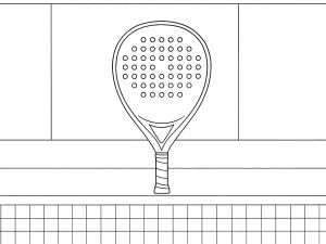 Adidas Metalbone 3.3 padel racket with diamond shape and customizable weight screws, sketched in detail