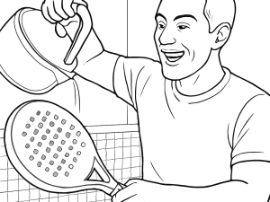 Raquete de padel num saco térmico com o cordão de pulso a secar ao lado, evitando sol e humidade