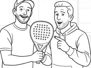 Hirostar Alien Pro padelmaila, jossa toisella puolella avaruusolio ja toisella brändin symboli