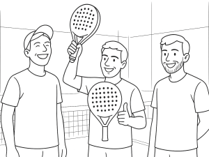 Three hybrid padel rackets, including Nox AT10 12K and Oxdog Hyper Pro 2.0, displayed on court