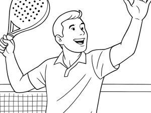 Martín Canali coaching a player on the víbora shot while Aranza Osoro defends on court