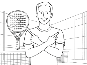 Sort-hvid skitse af Nox AT Attack og Nox Nerbo 2023 padelbats side om side