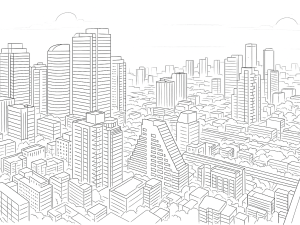 Padel and pickleball courts with diverse players, community engagement, and local sports club banners in a cityscape