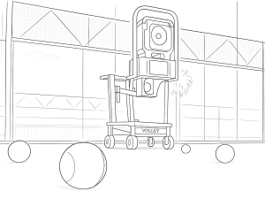 Padelcoach en speler trainen met de AI Volley Machine op de baan bij Ultra Club
