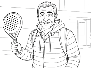 Arturo Coello trenuje z kolegami na halowych kortach padla podczas Premier Padel Mediolan