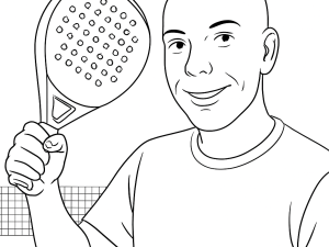 Babolat Technical Viper 2025 padelireketi mustvalge visand, millel on tekstuurne liivapritsitud pind